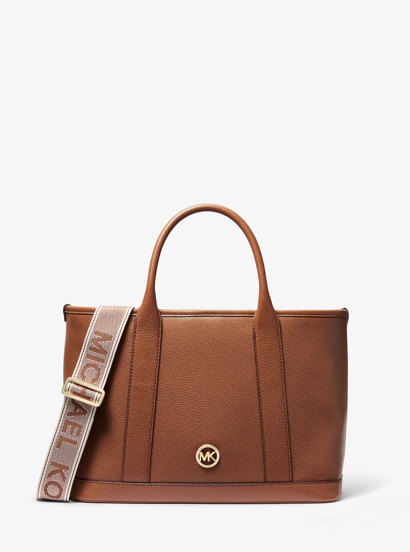 Cartable Michael Kors Luisa Medium Pebbled Leather Tote Bag Femme Luggage | 6903DJESC