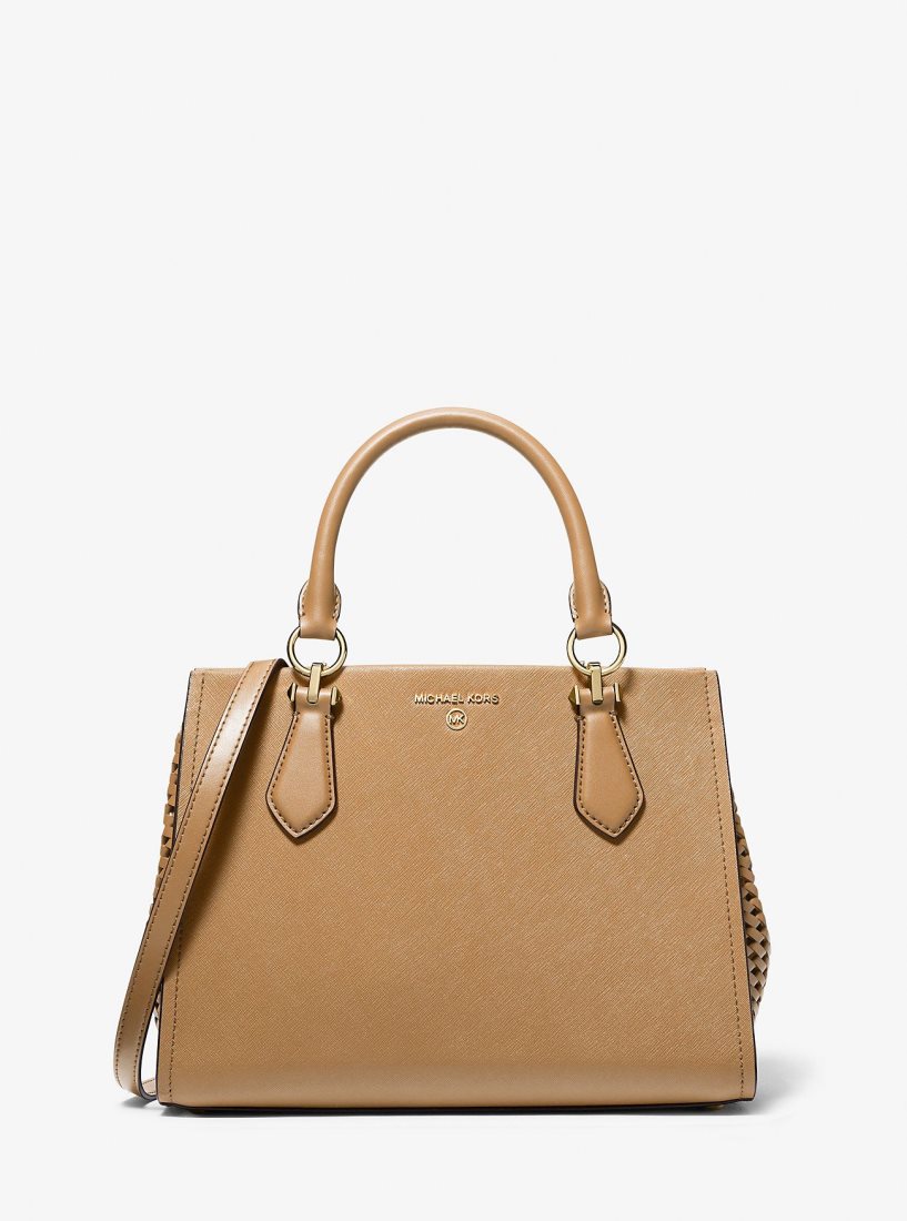 Cartable Michael Kors Marilyn Medium Saffiano Leather Satchel Femme Marron | 1843BHKYI