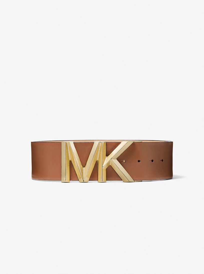 Ceintures Michael Kors Logo Leather Waist Belt Femme Luggage | 1594QTRDO