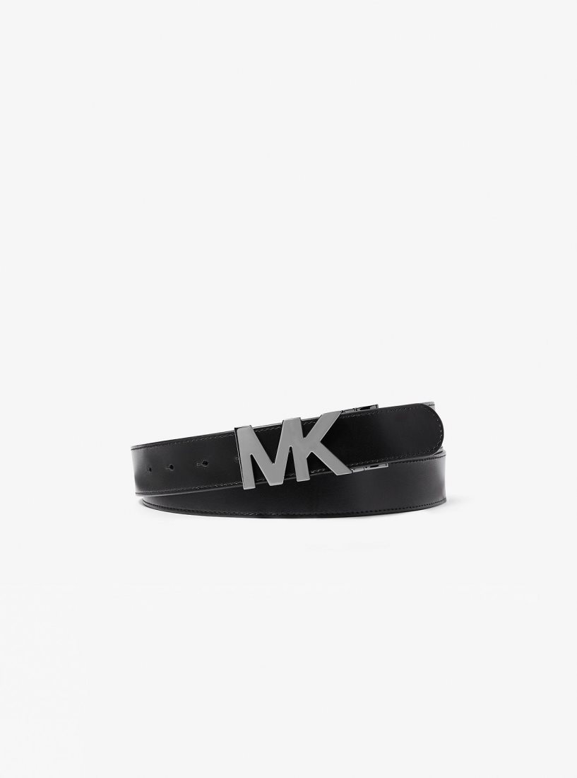 Ceintures Michael Kors Reversible Logo Buckle Belt Homme Noir | 8423QRACY