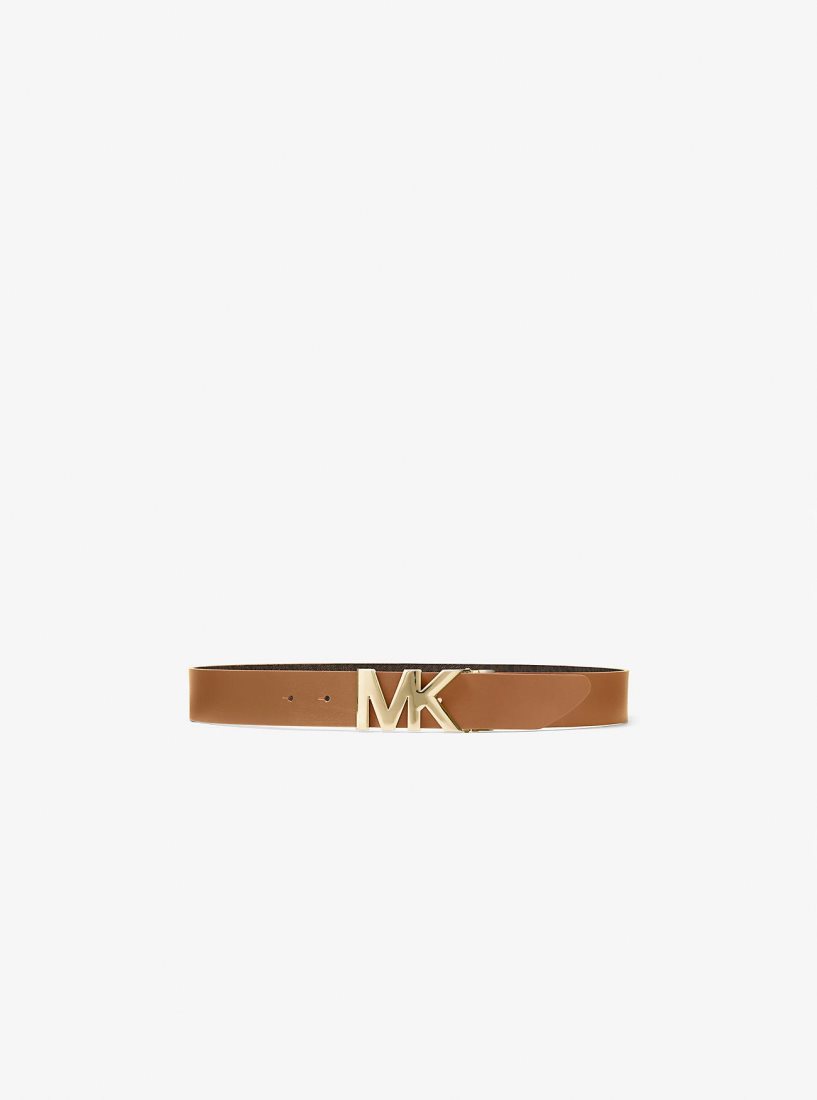 Ceintures Michael Kors Reversible Logo and Leather Waist Belt Femme Brn/Acorn | 0268XWJAR