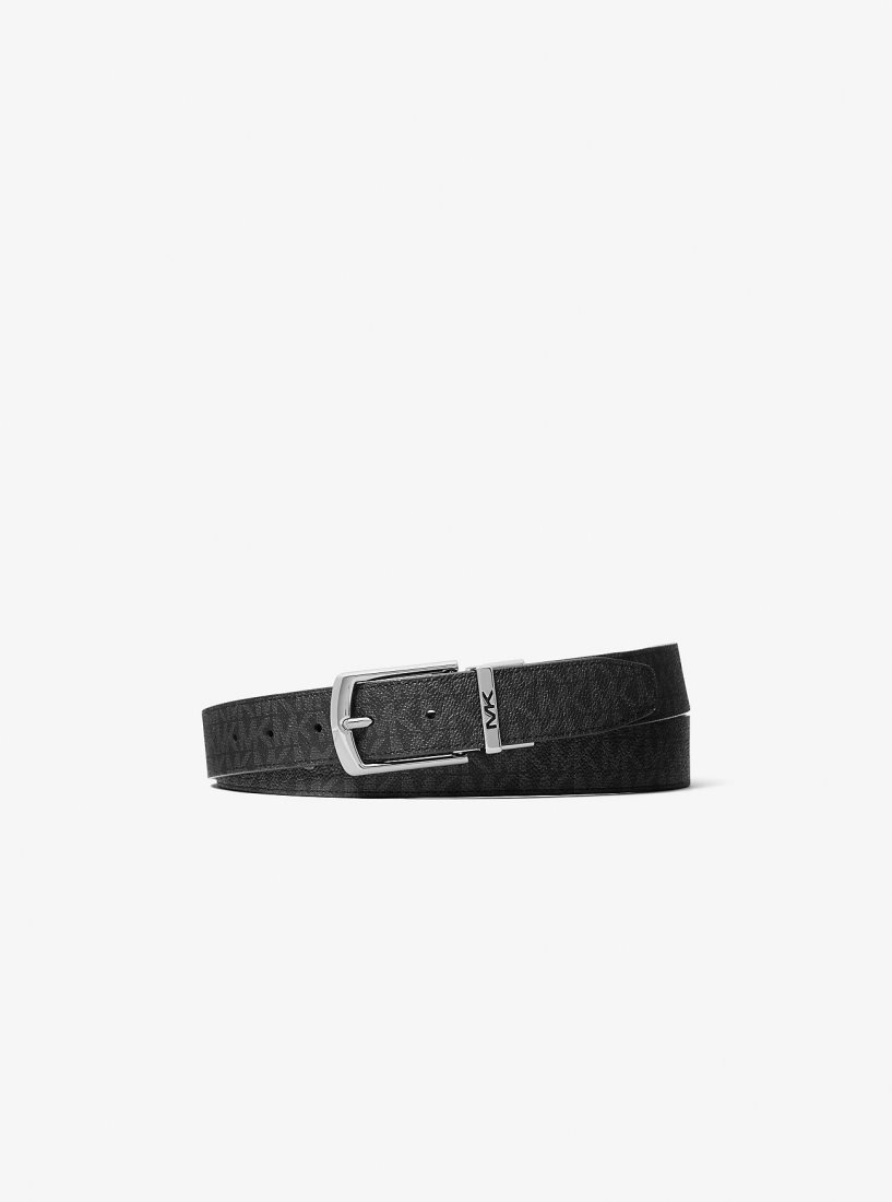 Ceintures Michael Kors Reversible Signature Logo Belt Homme Noir | 5482WXBRV