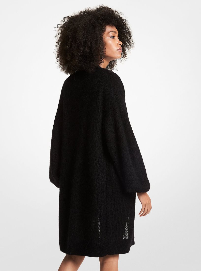 Chandails Michael Kors Textured Knit V-Neck Cardigan Femme Noir | 8140QIJSE
