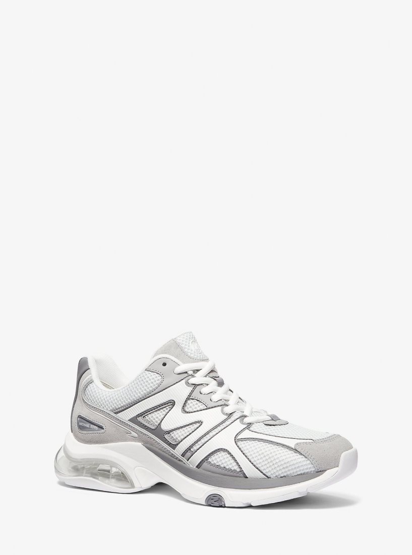 Chaussures de Sport Michael Kors Kit Extreme Mesh and Faux Suede Trainer Homme Multicolore Clair | 6179DQKYE