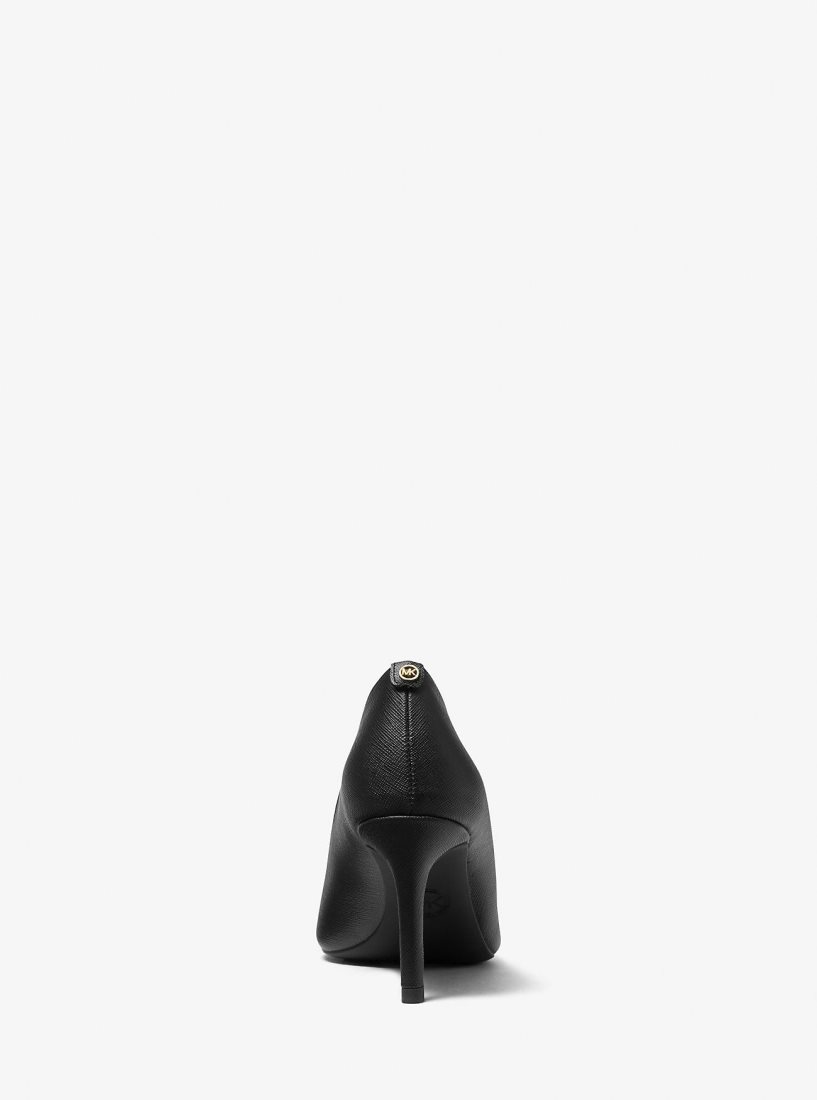 Escarpin Michael Kors Alina Flex Faux Saffiano Leather Pump Femme Noir | 9824LTRCV