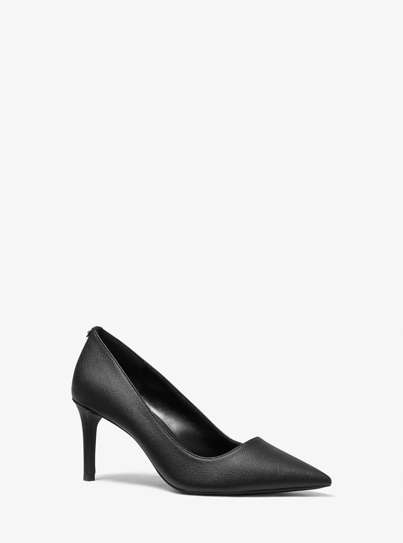 Escarpin Michael Kors Alina Flex Faux Saffiano Leather Pump Femme Noir | 9824LTRCV