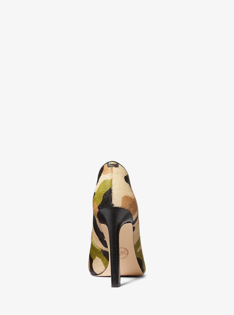 Escarpin Michael Kors Amara Camouflage Print Calf Hair Pump Femme Vert Olive Multicolore | 8490GSVHK