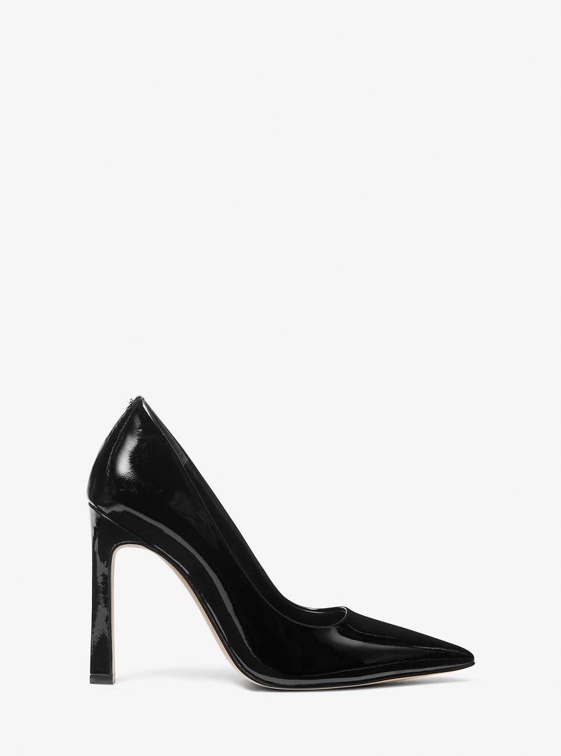 Escarpin Michael Kors Amara Patent Leather Pump Femme Noir | 4301JLSBG