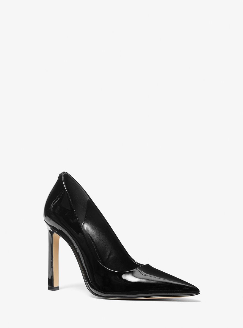 Escarpin Michael Kors Amara Patent Leather Pump Femme Noir | 4301JLSBG