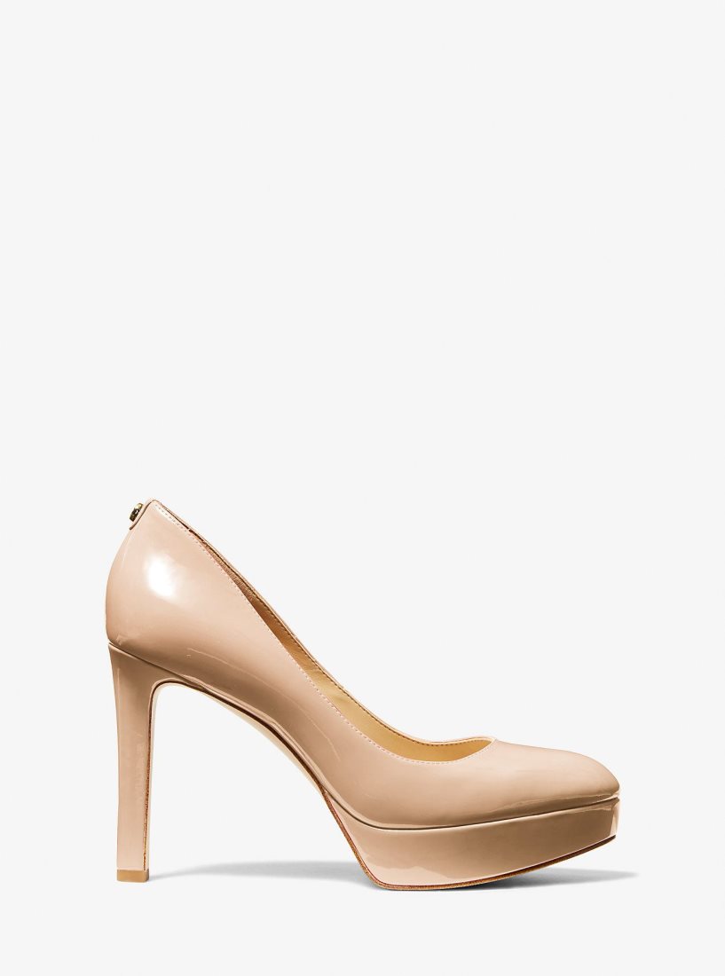 Escarpin Michael Kors Chantal Faux Patent Leather Platform Pump Femme Rose Clair | 6913QOJPI