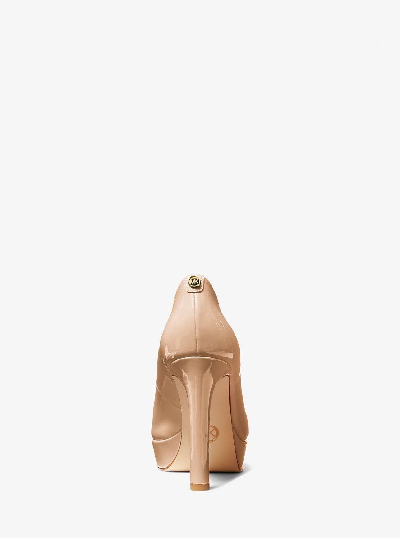 Escarpin Michael Kors Chantal Faux Patent Leather Platform Pump Femme Rose Clair | 6913QOJPI