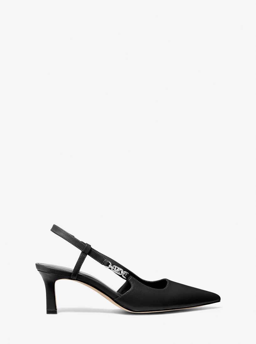 Escarpin Michael Kors Daniella Leather Slingback Pump Femme Noir | 0419UAYWJ
