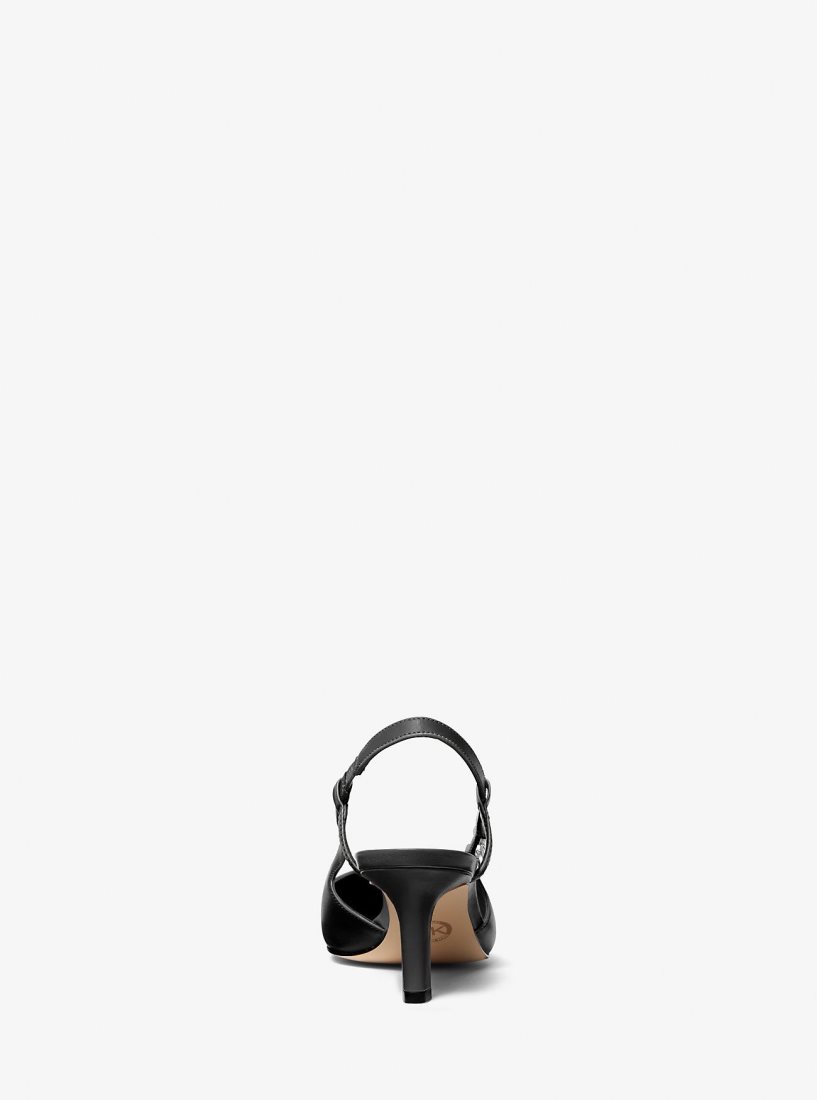 Escarpin Michael Kors Daniella Leather Slingback Pump Femme Noir | 0419UAYWJ
