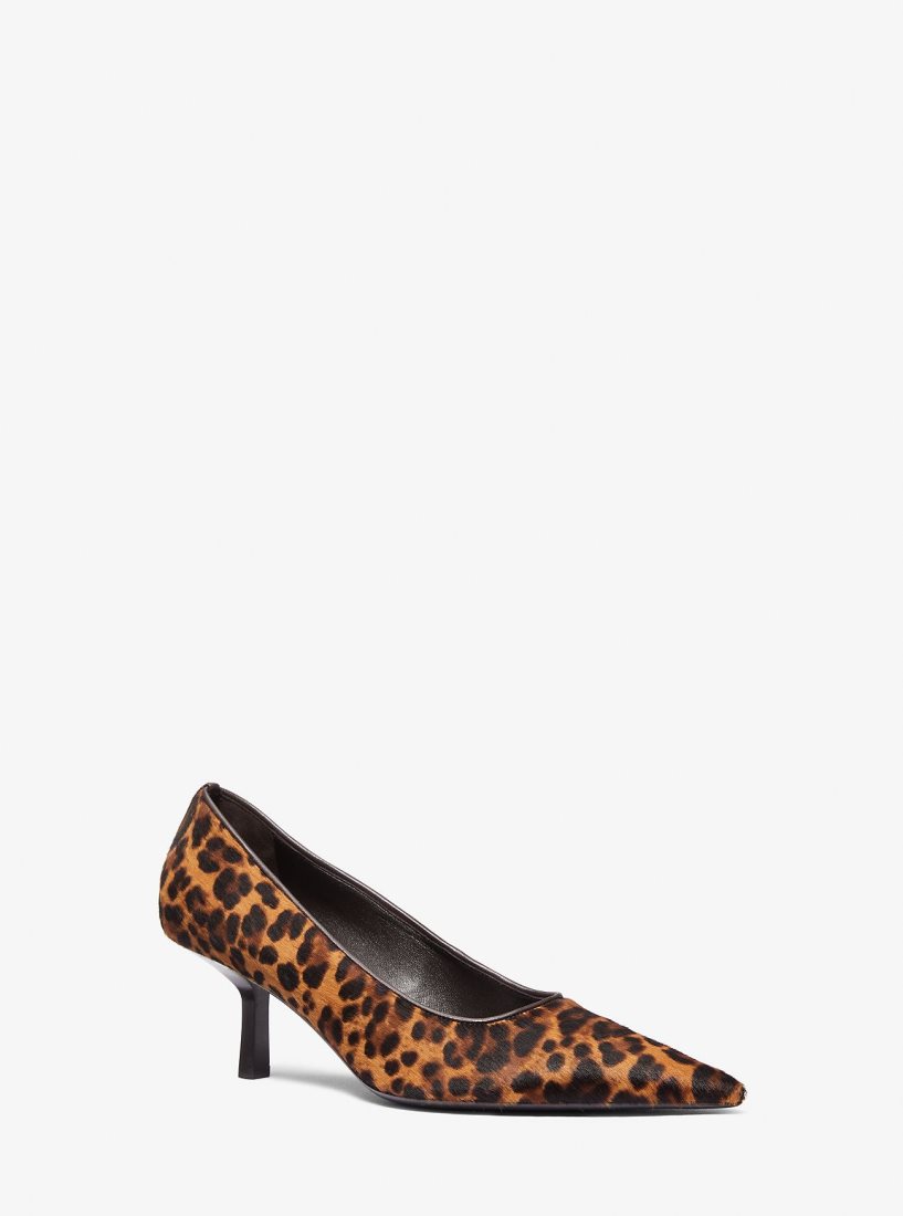 Escarpin Michael Kors Frankie Leopard Print Calf Hair Pump Femme Marron Multicolore | 7591HDTMC
