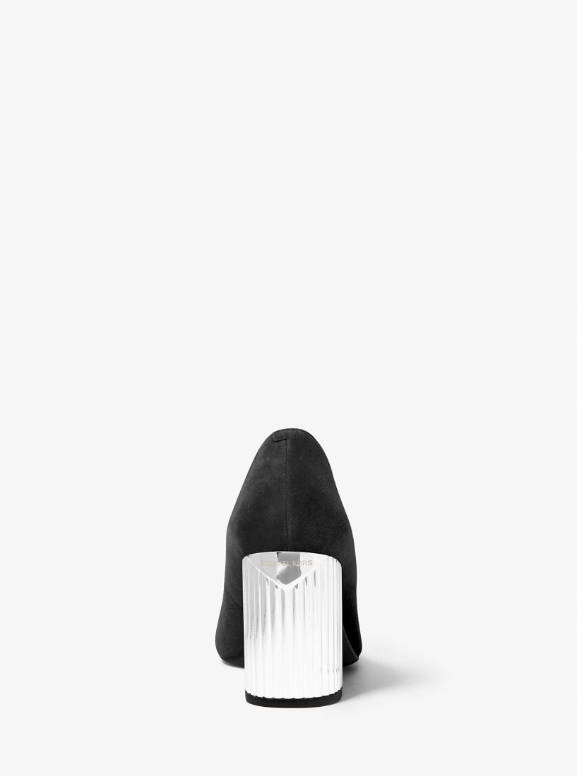 Escarpin Michael Kors Porter Flex Suede Pump Femme Noir | 7826KVBPS