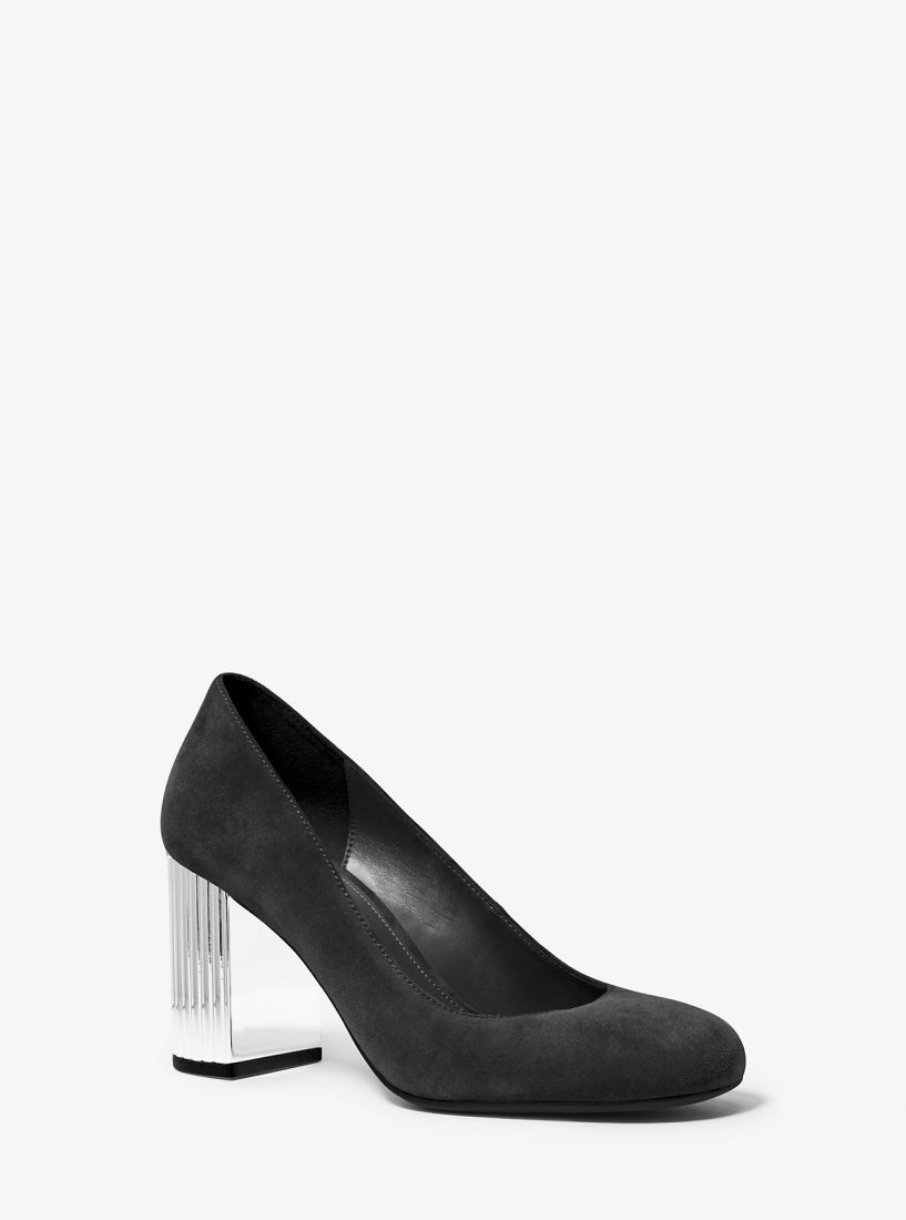Escarpin Michael Kors Porter Flex Suede Pump Femme Noir | 7826KVBPS