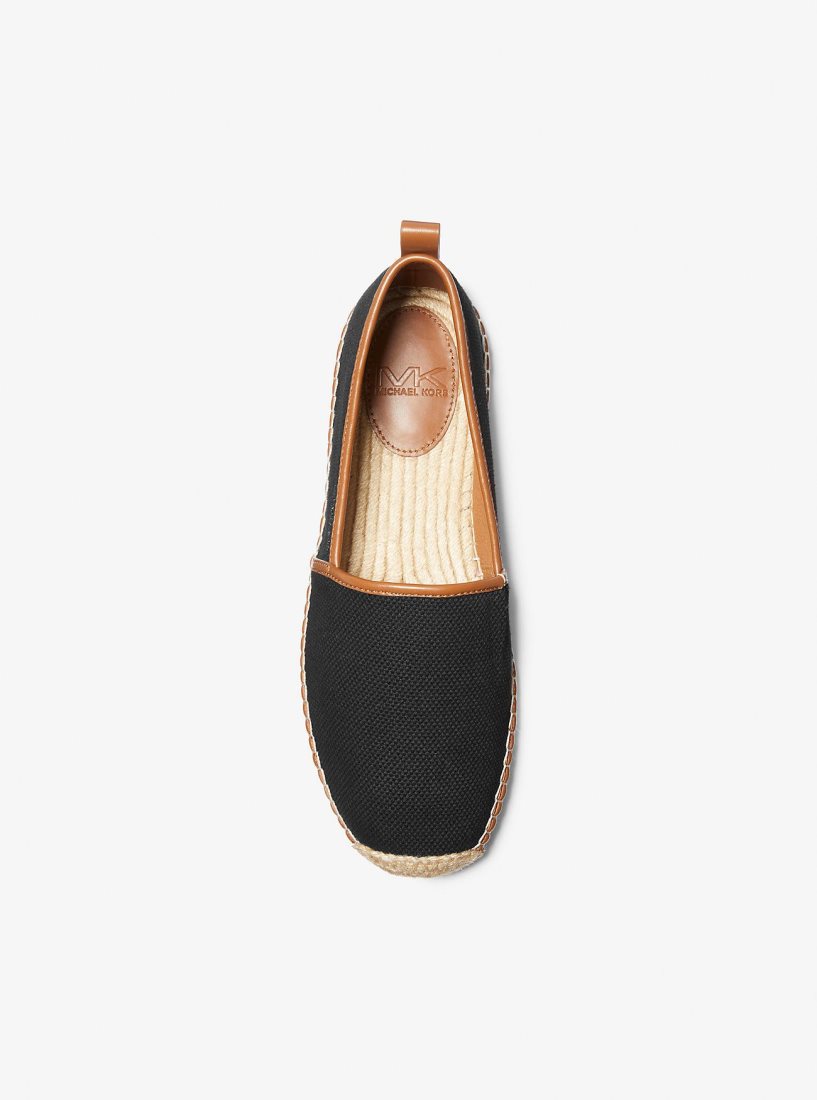 Espadrillas Michael Kors Owen Cotton Canvas Espadrille Homme Noir | 8460UQOGD