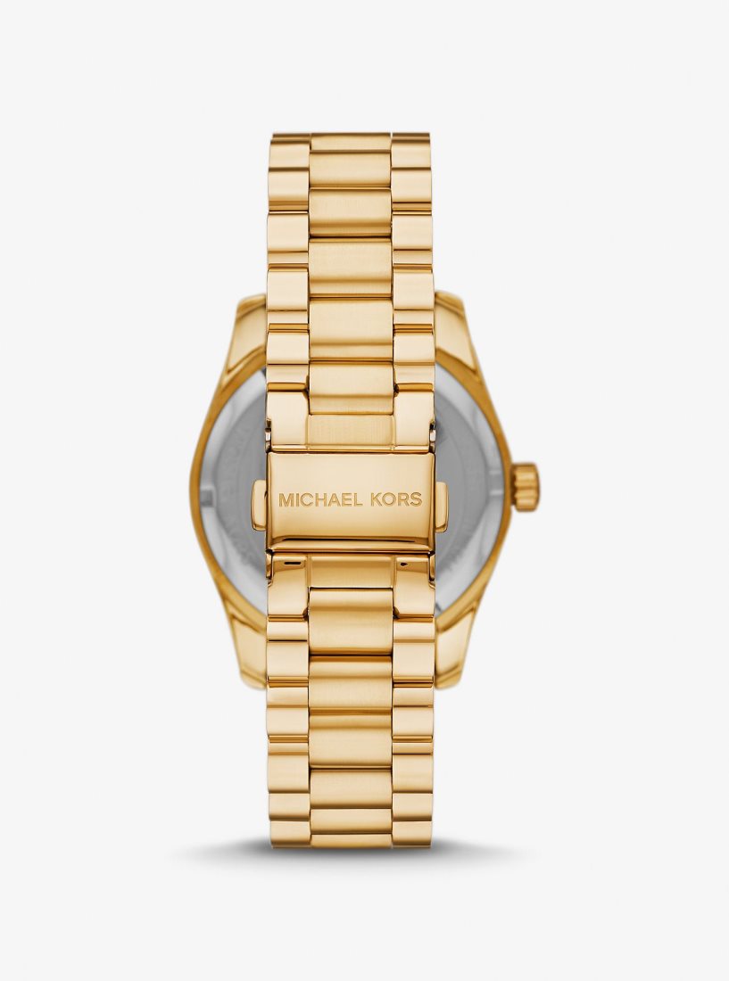 Gold-tone Michael Kors Lexington Pave Gold-Tone Watch and Jewelry Gift Set Femme Doré | 6013MSCDR