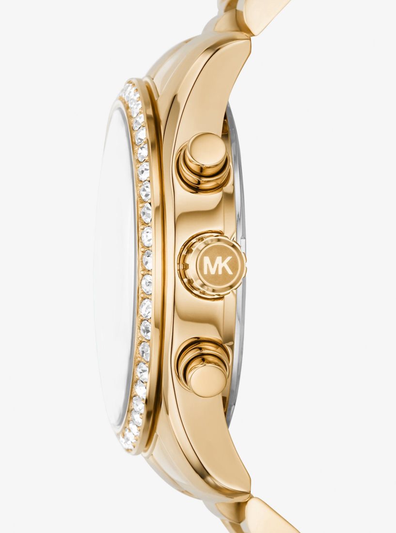 Gold-tone Michael Kors Lexington Pave Gold-Tone Watch Femme Doré | 6058QGLNK