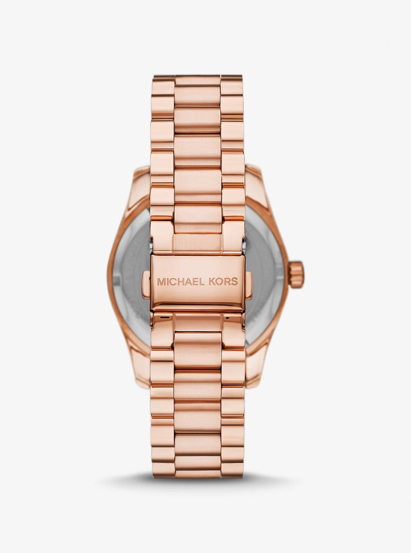 Gold-tone Michael Kors Lexington Pave Rose Gold-Tone Watch and Jewelry Gift Set Femme Rose Doré | 5042KHPWZ
