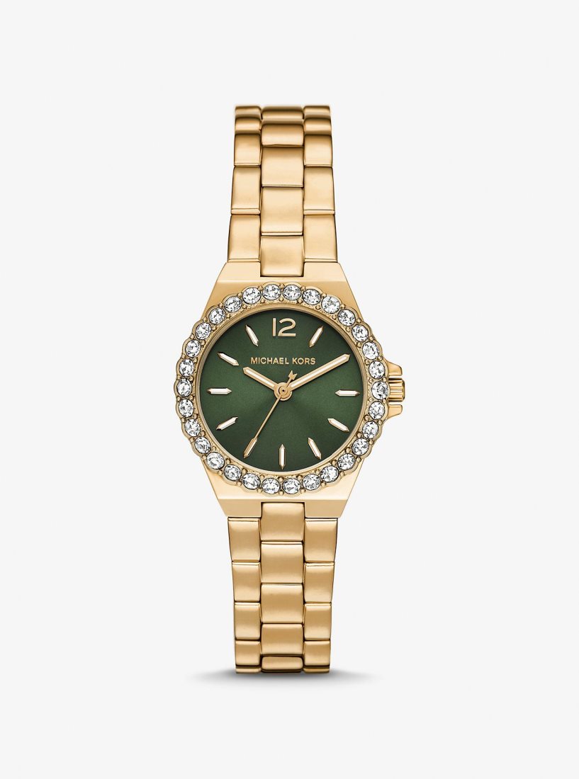 Gold-tone Michael Kors Mini Lennox Pave Gold-Tone Watch Femme Doré | 2145FQTEV