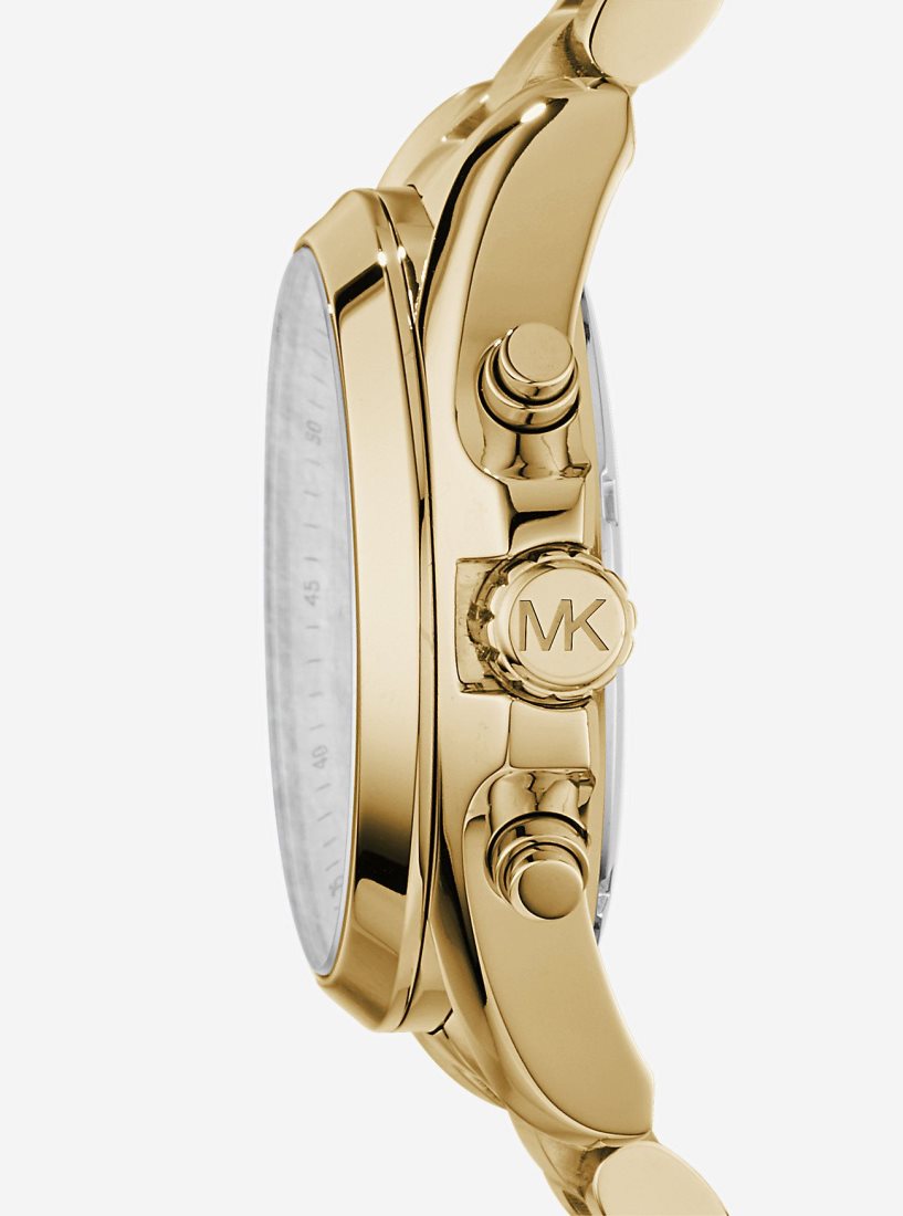 Gold-tone Michael Kors Oversized Bradshaw Gold-Tone Watch Homme Doré | 3652DKJRX