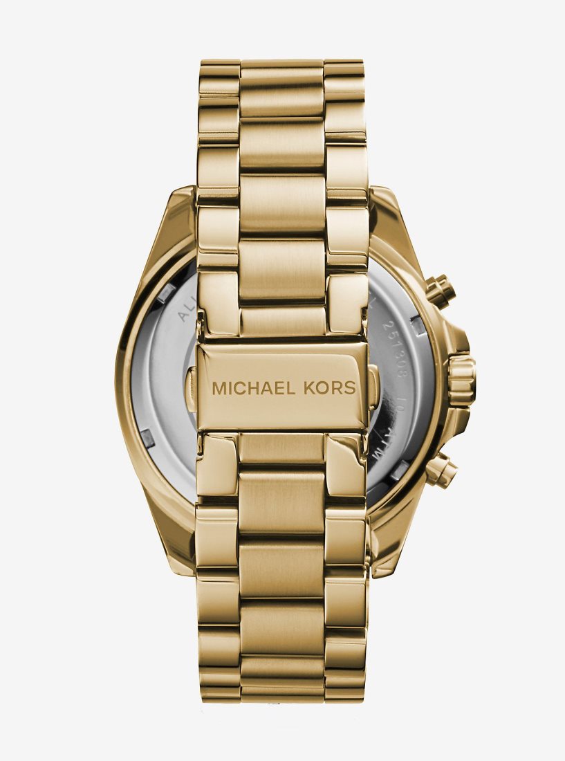 Gold-tone Michael Kors Oversized Bradshaw Gold-Tone Watch Homme Doré | 3652DKJRX