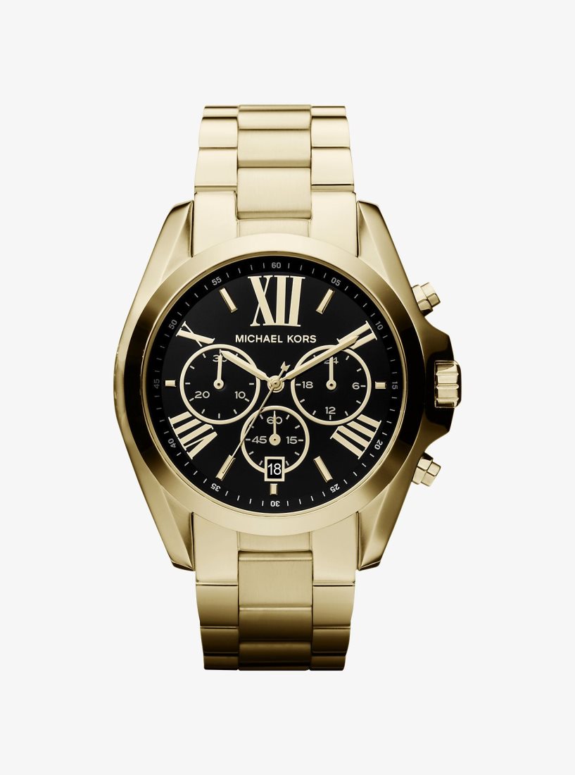 Gold-tone Michael Kors Oversized Bradshaw Gold-Tone Watch Homme Doré | 3652DKJRX