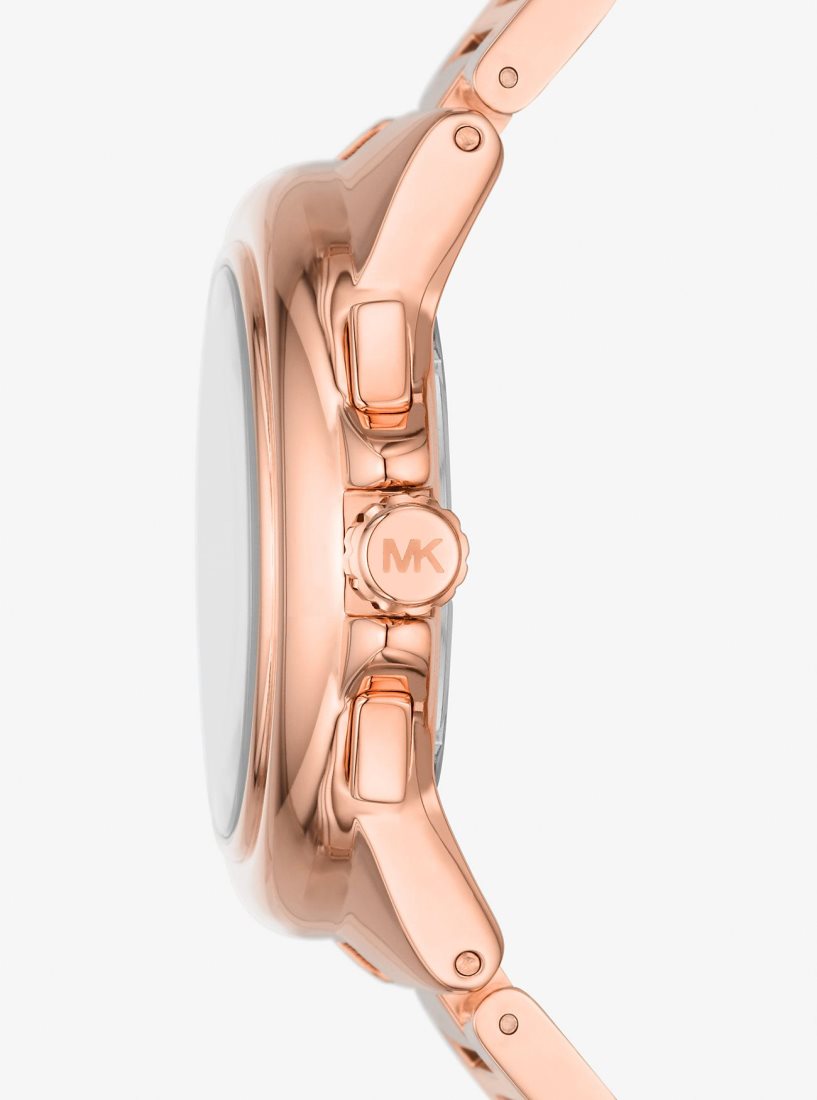 Gold-tone Michael Kors Oversized Camille Rose Gold-Tone Watch Femme Rose Doré | 0987GBNSA