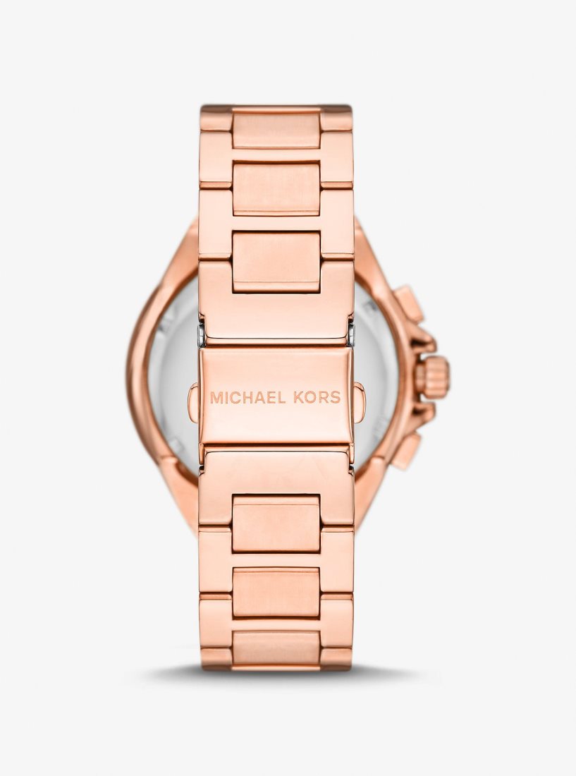 Gold-tone Michael Kors Oversized Camille Rose Gold-Tone Watch Femme Rose Doré | 0987GBNSA
