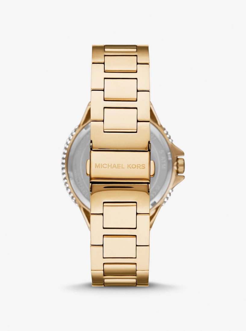 Gold-tone Michael Kors Oversized Camille Ombre Pave Gold-Tone Watch Femme Doré | 1352UFKHE