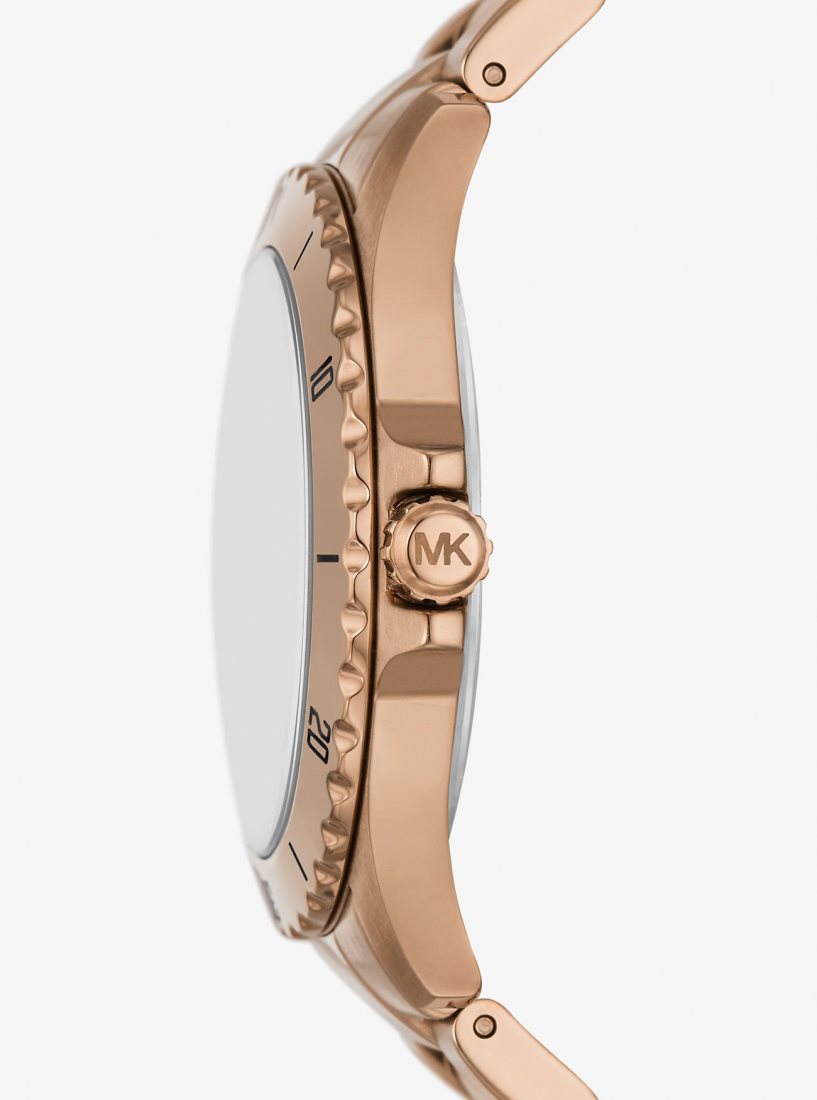 Gold-tone Michael Kors Oversized Everest Beige Gold-Tone Watch Homme Husk | 9435OITUH
