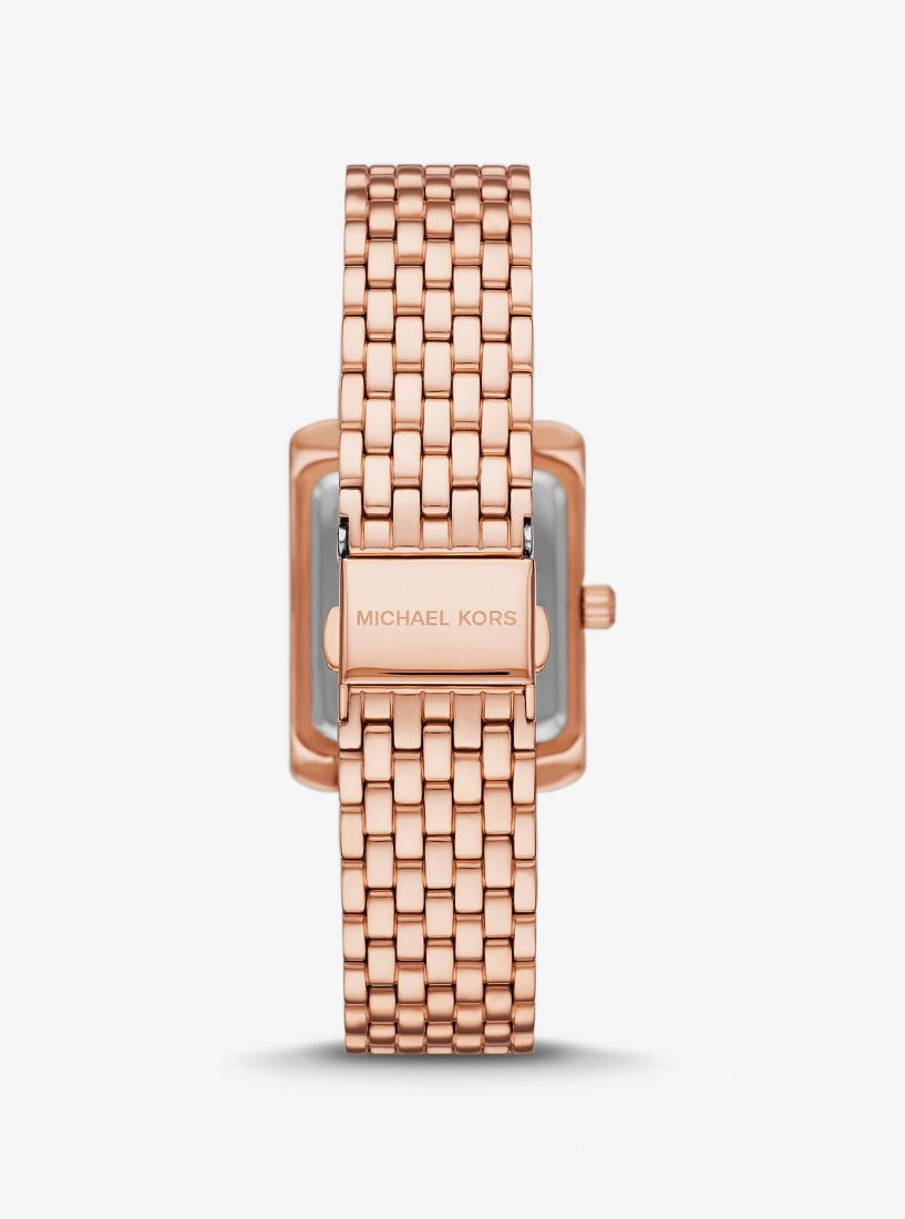 Gold-tone Michael Kors Petite Emery Pave Rose Gold-Tone Watch Femme Rose Doré | 2465CYKLV