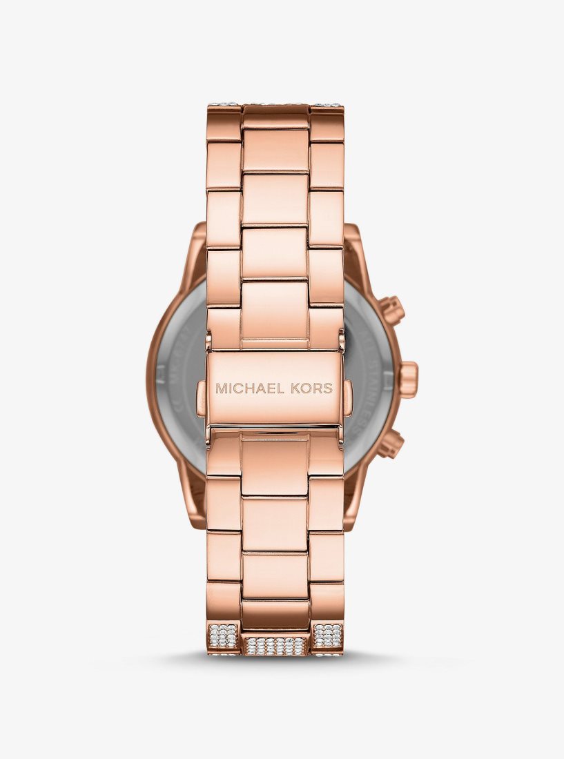 Gold-tone Michael Kors Ritz Pave Rose Gold-Tone Watch Femme Rose Doré | 1973VQKBT
