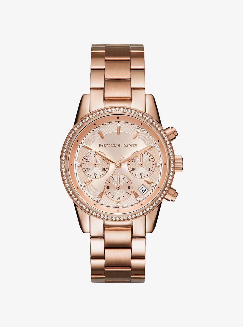 Gold-tone Michael Kors Ritz Rose Gold-Tone Watch Femme Rose Doré | 1206OMVSZ