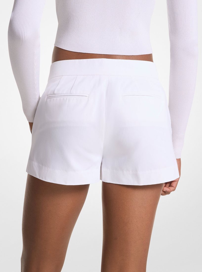 Jupes Michael Kors Cotton Blend Twill Shorts Femme Blanche | 8274QMIXA