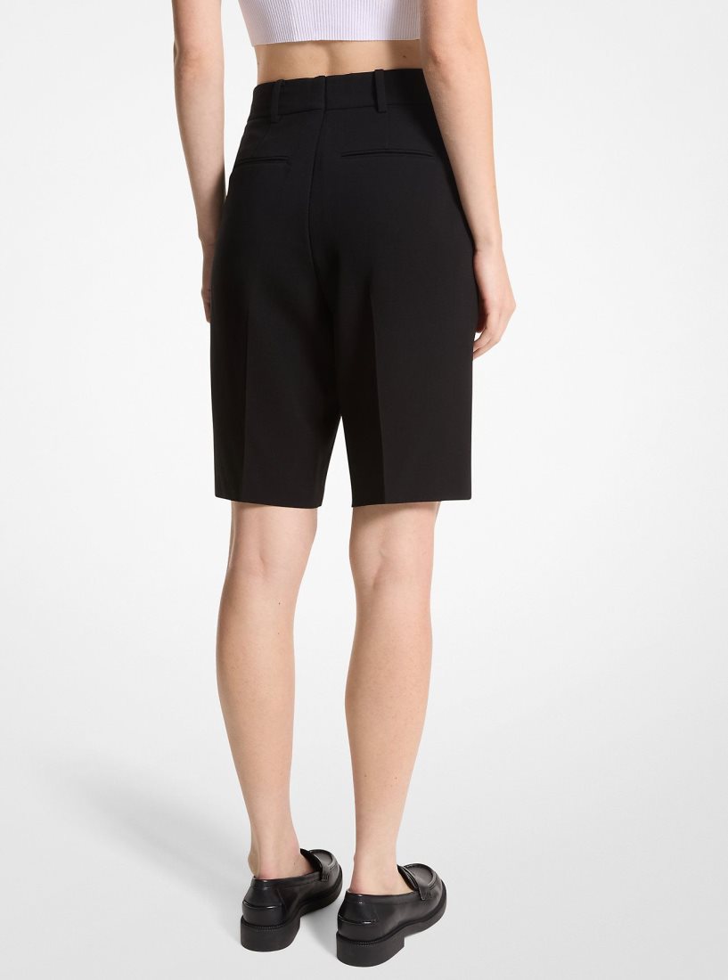 Jupes Michael Kors Crepe Bermuda Shorts Femme Noir | 0876QPRUV