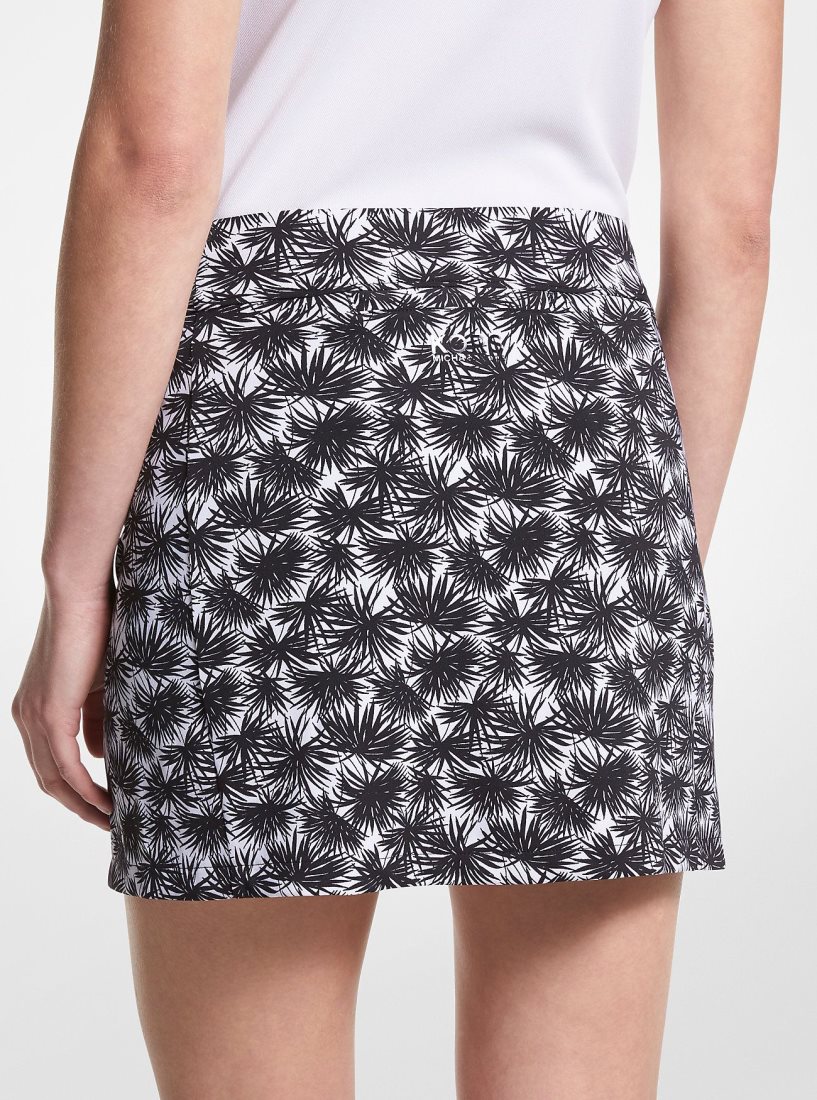 Jupes Michael Kors Golf Printed Stretch Knit Skort Femme Blanche Noir | 3548YEPKC