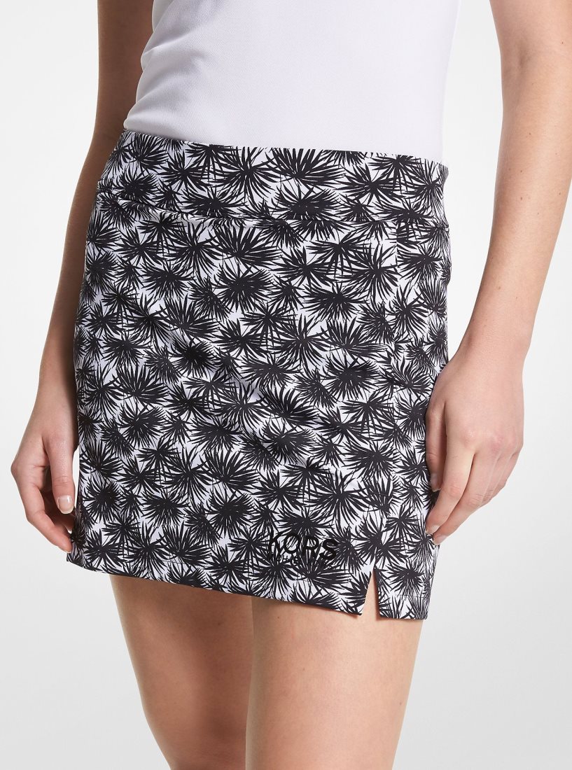 Jupes Michael Kors Golf Printed Stretch Knit Skort Femme Blanche Noir | 3548YEPKC