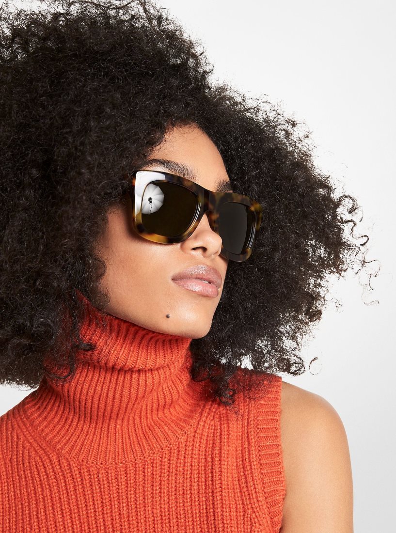 Lunette de Soleil Michael Kors Athens Sunglasses Femme Tortoise | 6230TQPXF