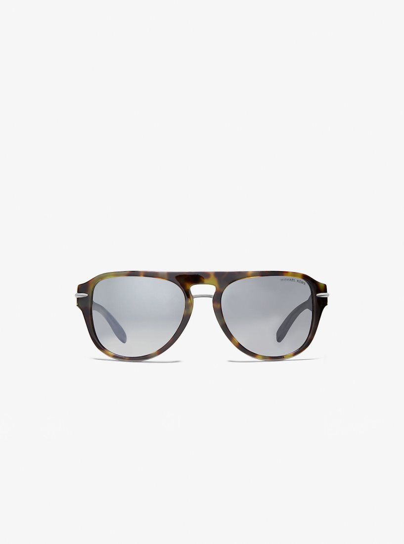 Lunette de Soleil Michael Kors Burbank Sunglasses Homme Vert Olive | 8213GFSAE