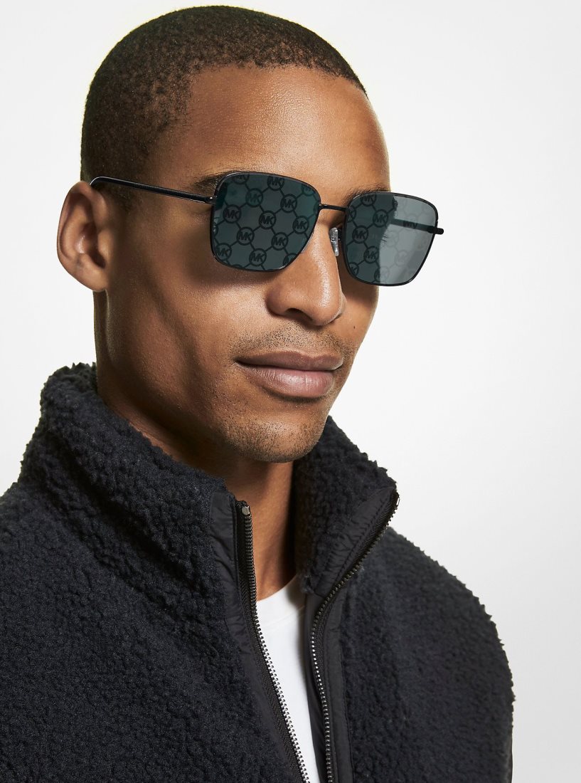 Lunette de Soleil Michael Kors Burlington Sunglasses Homme Noir | 3605EDWGM