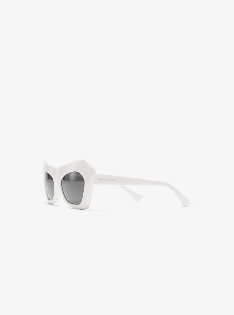Lunette de Soleil Michael Kors Cassis Sunglasses Femme Blanche | 7809ABMNW