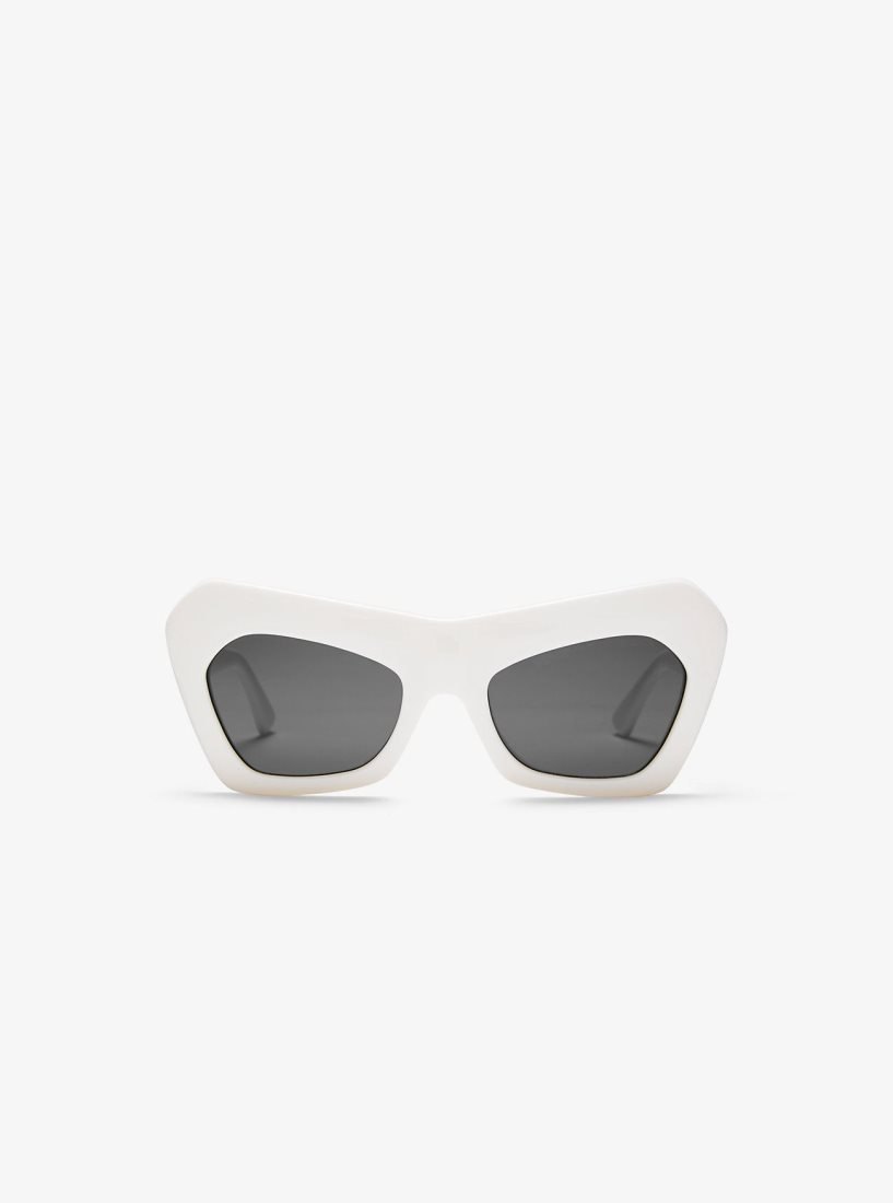 Lunette de Soleil Michael Kors Cassis Sunglasses Femme Blanche | 7809ABMNW