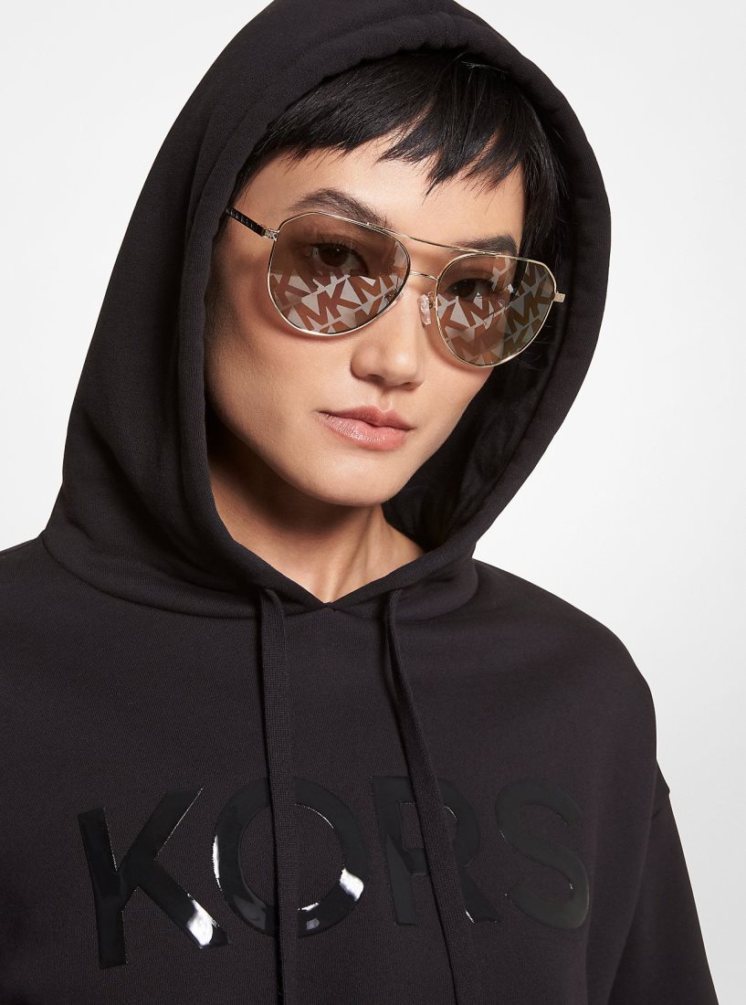 Lunette de Soleil Michael Kors Cheyenne Sunglasses Femme Argent Doré | 9530SJINX
