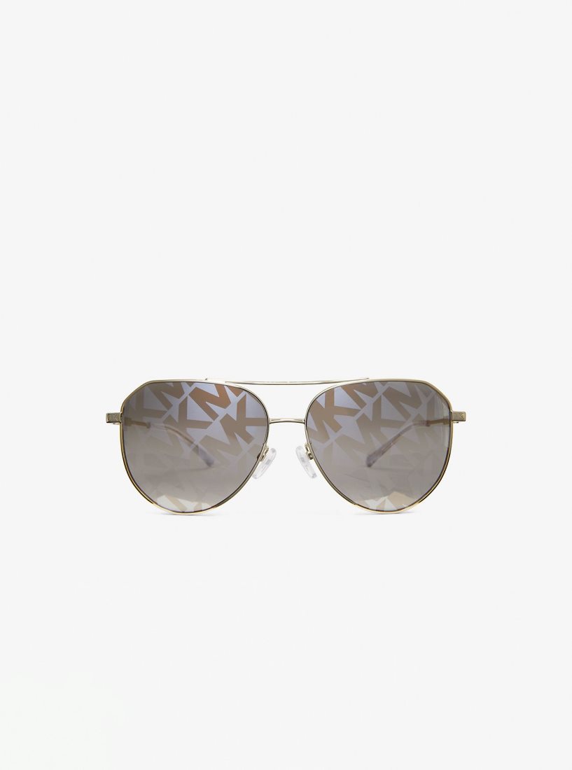 Lunette de Soleil Michael Kors Cheyenne Sunglasses Femme Argent Doré | 9530SJINX