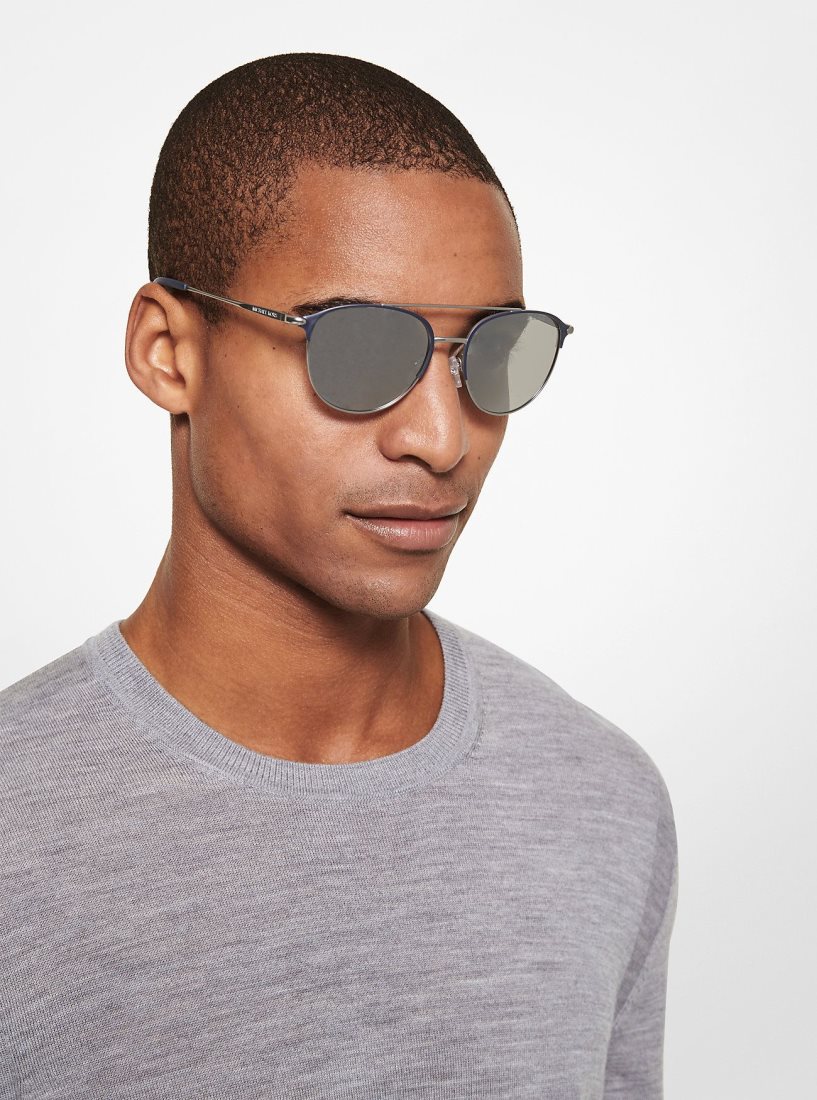 Lunette de Soleil Michael Kors Dune Sunglasses Homme Bleu Marine | 0429JINAF