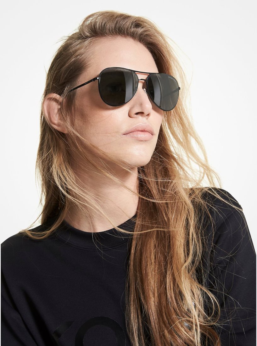 Lunette de Soleil Michael Kors Kona Sunglasses Femme Noir | 2493KBAUP