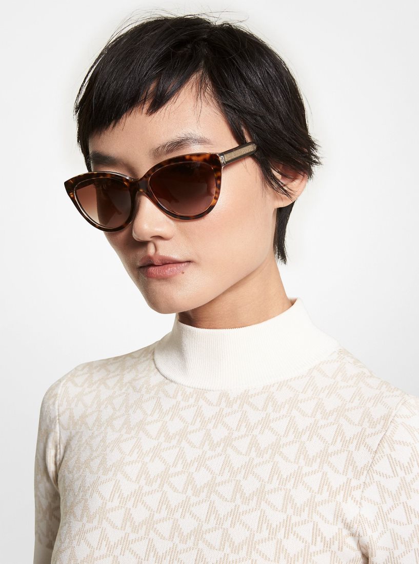 Lunette de Soleil Michael Kors Makena Sunglasses Femme Tortoise | 8367DTYHS