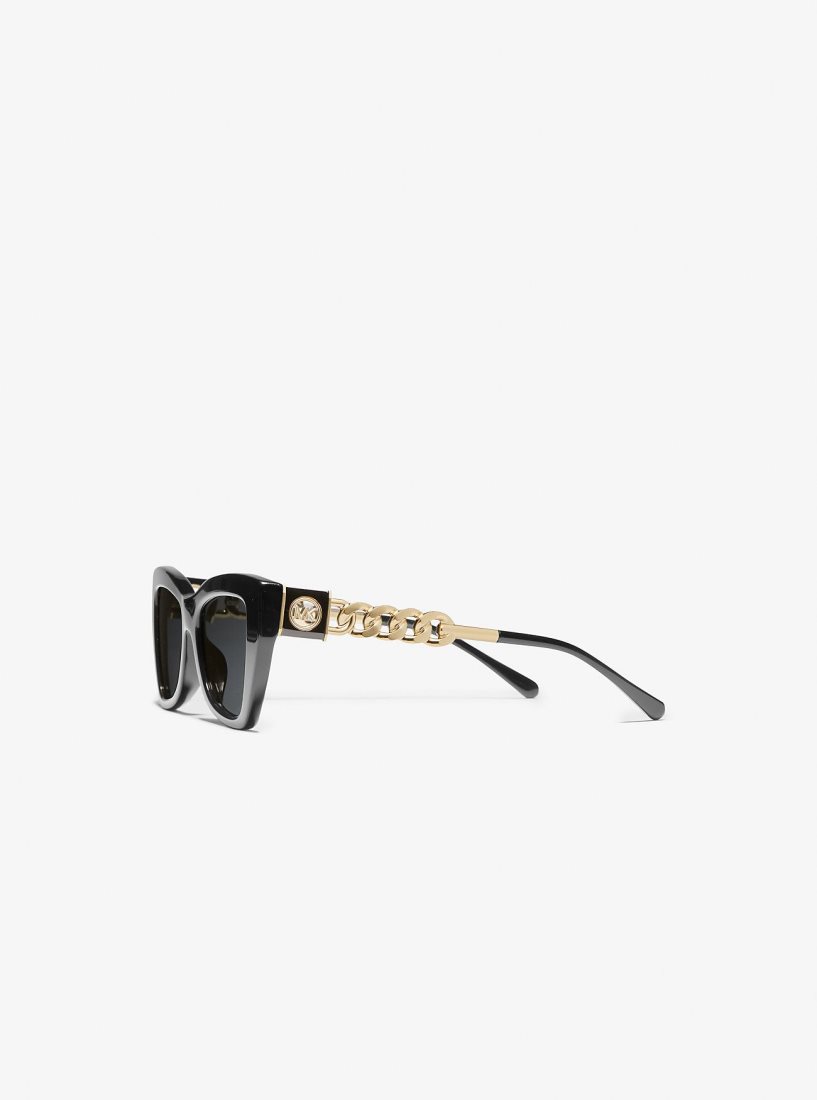 Lunette de Soleil Michael Kors Montecito Sunglasses Femme Noir | 6802TRCPG